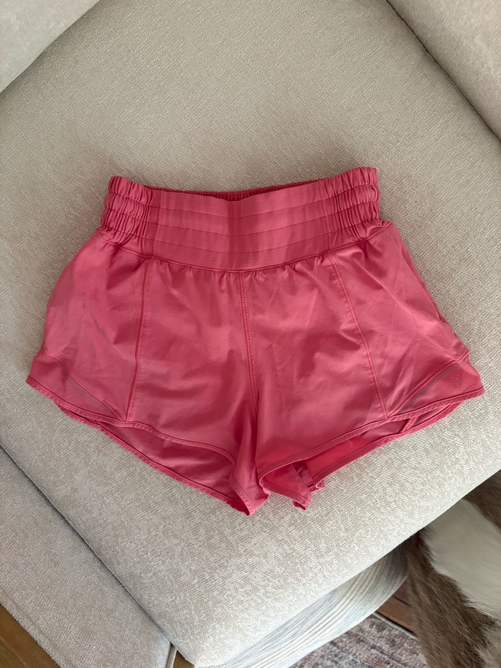 lululemon Coral-Pink Hotty Hot 2” Athletic Shorts, Sz 2